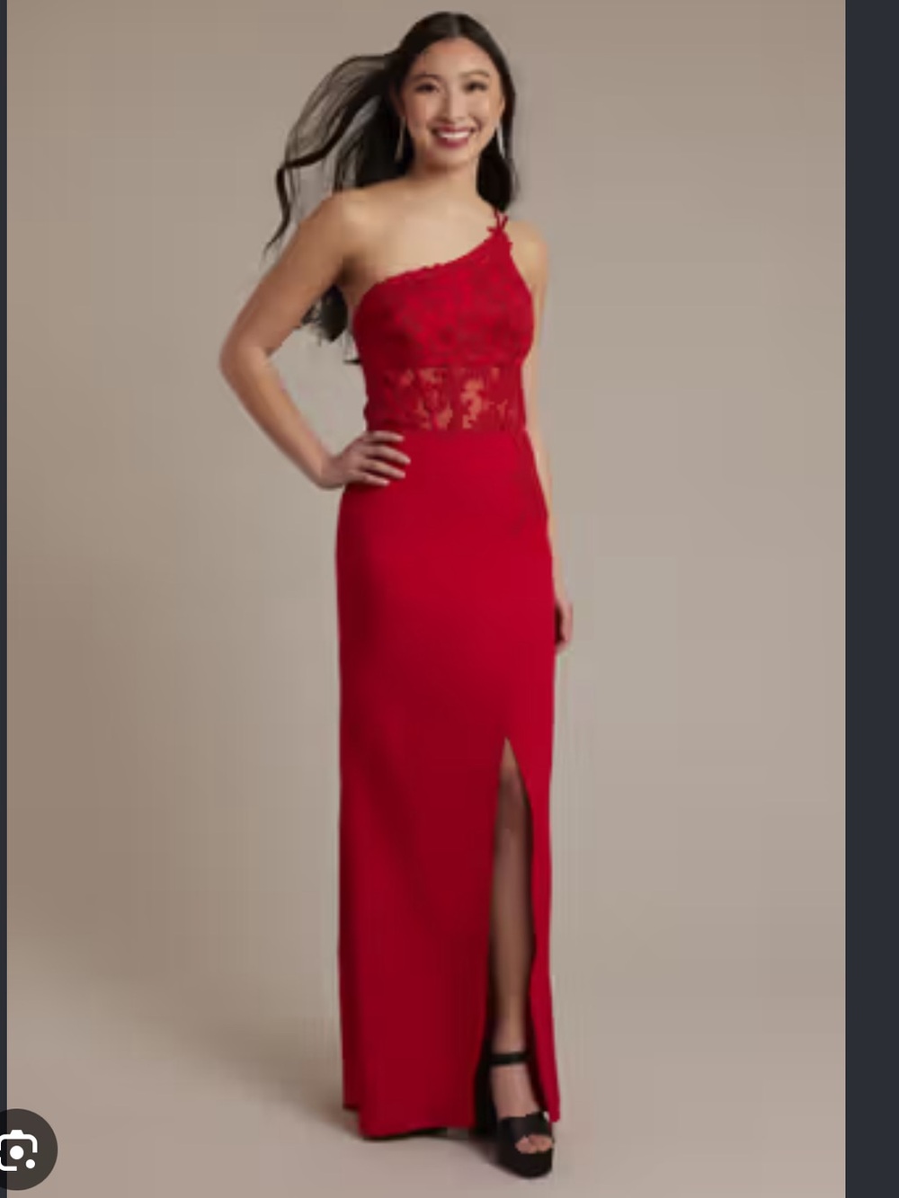 GALINA SIGNATURE BLACK
One-Shoulder Sheath Dress with Beaded Appliques